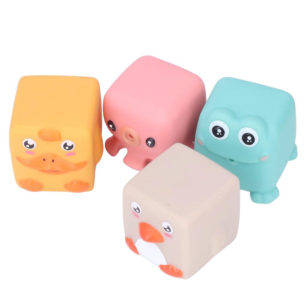 Soft Baby Animal Building Blocks Toys Soft Blocks Chewable Squeeze Blocks Toy for Toddlers Infant