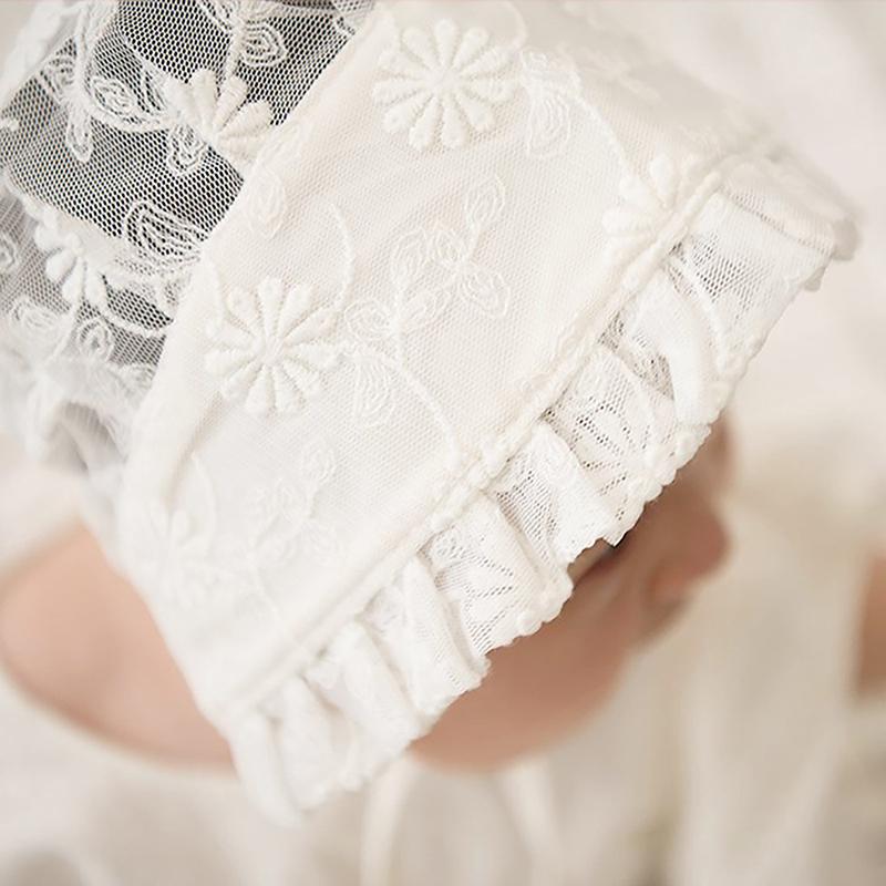 Cute Baby Girl Infant Soft Bonnet Cap Summer Lace Flower Newborn Baby Hat Princess Toddler Sun Hats Newborn Photography Props