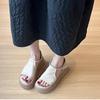 [Fanfna] Super Soft Leather~ Retro Casual Heightening Platform Sandals Women's Summer Beautiful Versatile Roman Sandals