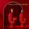 Dragon Phoenixes Fondant Cake Decoration Mould DIY Chocolate Epoxy Mold Manual Candle Aromath Soap Molds for Decorations