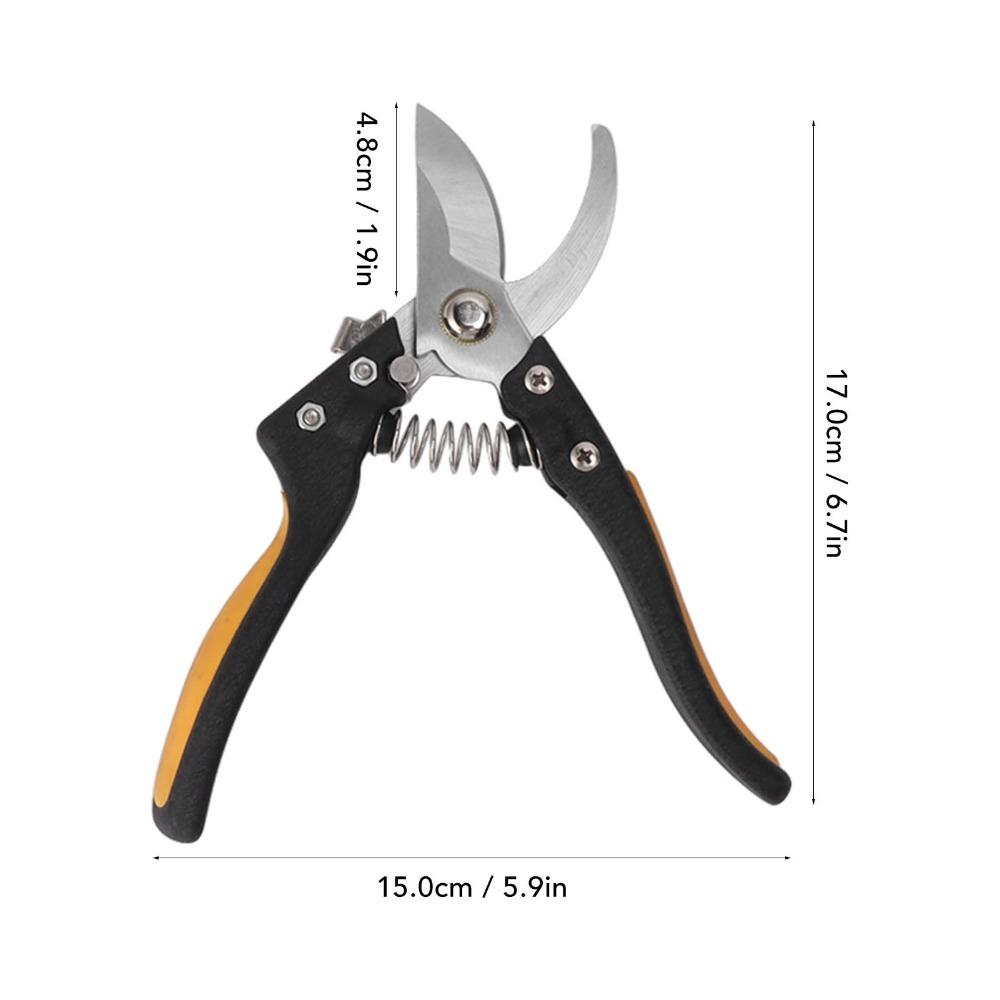 Black and Yellow Pruning Shears Sharp Blade Floral Scissors Durable Garden Clippers