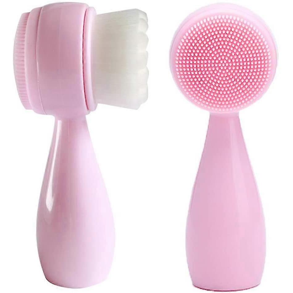 Pack Of 2 Manual Face Cleansing Brush Double Sided Gentle Exfoliation