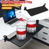 Load Bearing 50kg Under Desk Keyboard Tray Slide In/out Ergonomic Universal Keyboard Tray No-Drilling C-Clamps Easy To Install F
