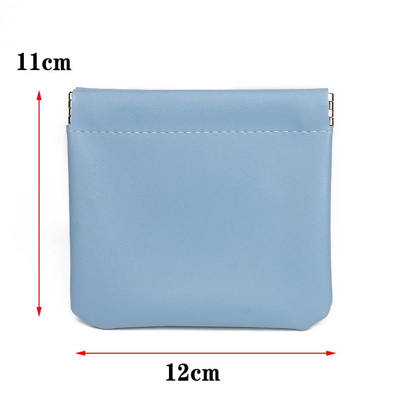 

Автоматическая косметичка с пружинным зажимом, портативный держатель для монет и карт, чехол для хранения помады и наушников синий