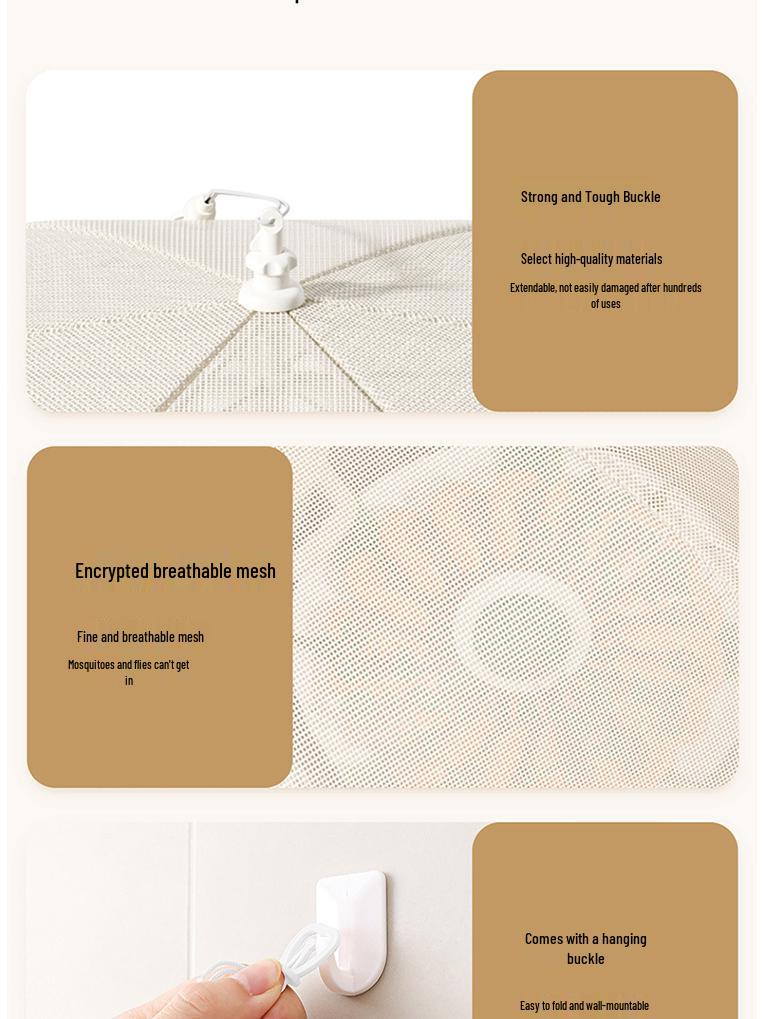 Foldable Antibacterial Dustproof Fly Net Food Cover