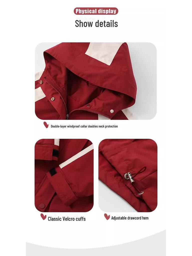 Girls' Hooded Autumn Windbreaker – Korean Style Casual Jacket for Children