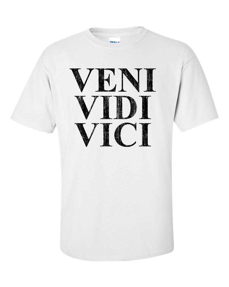 VENI VIDI VICI I Came I Saw I Conquered RoUnisex Distressed Print TShirt 2XL