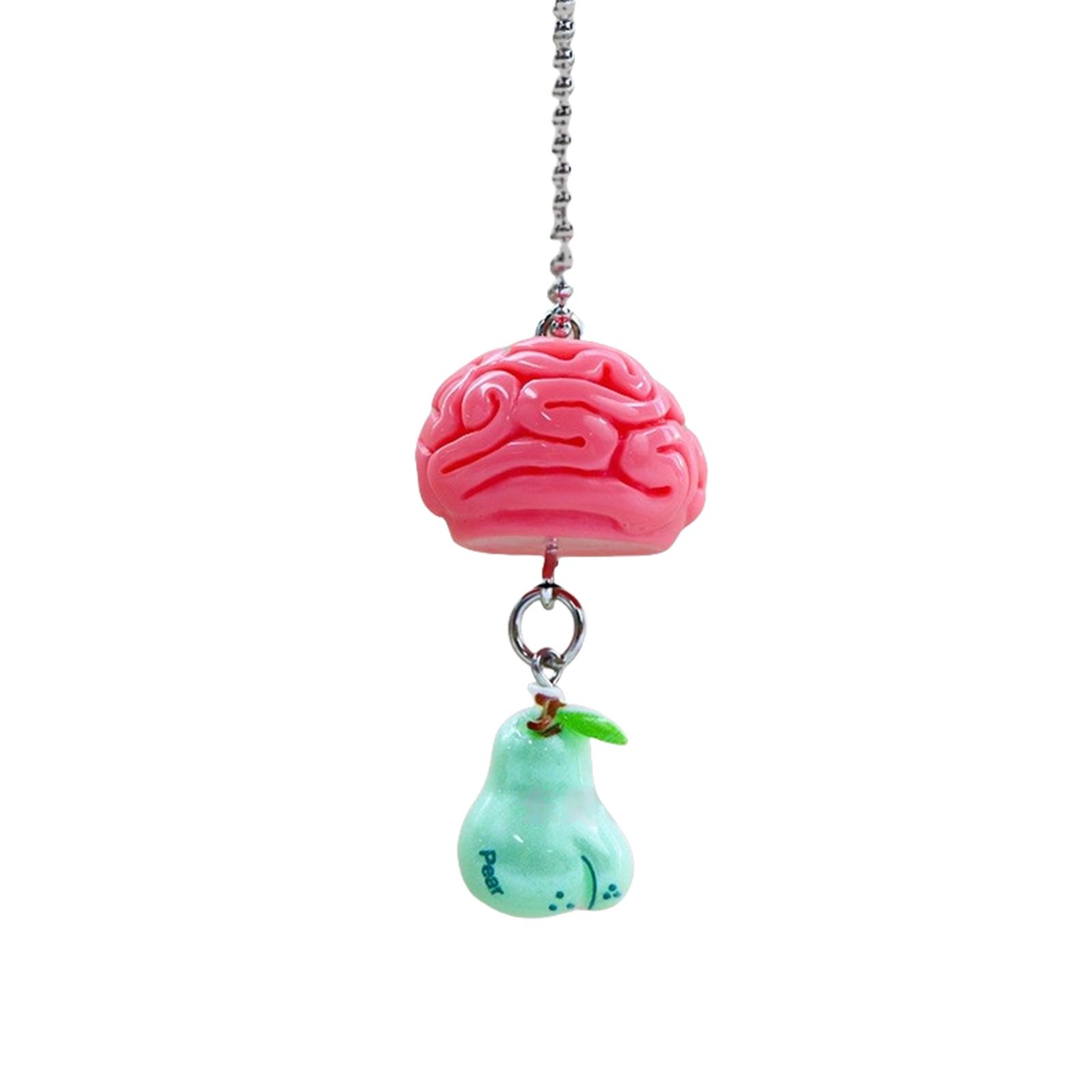 

Изысканный брелок для ключей в виде симуляции мозга, подвеска на Хэллоуин для сумок и ключей от машины, стильное украшение для сумочки, готический праздничный подарок 2