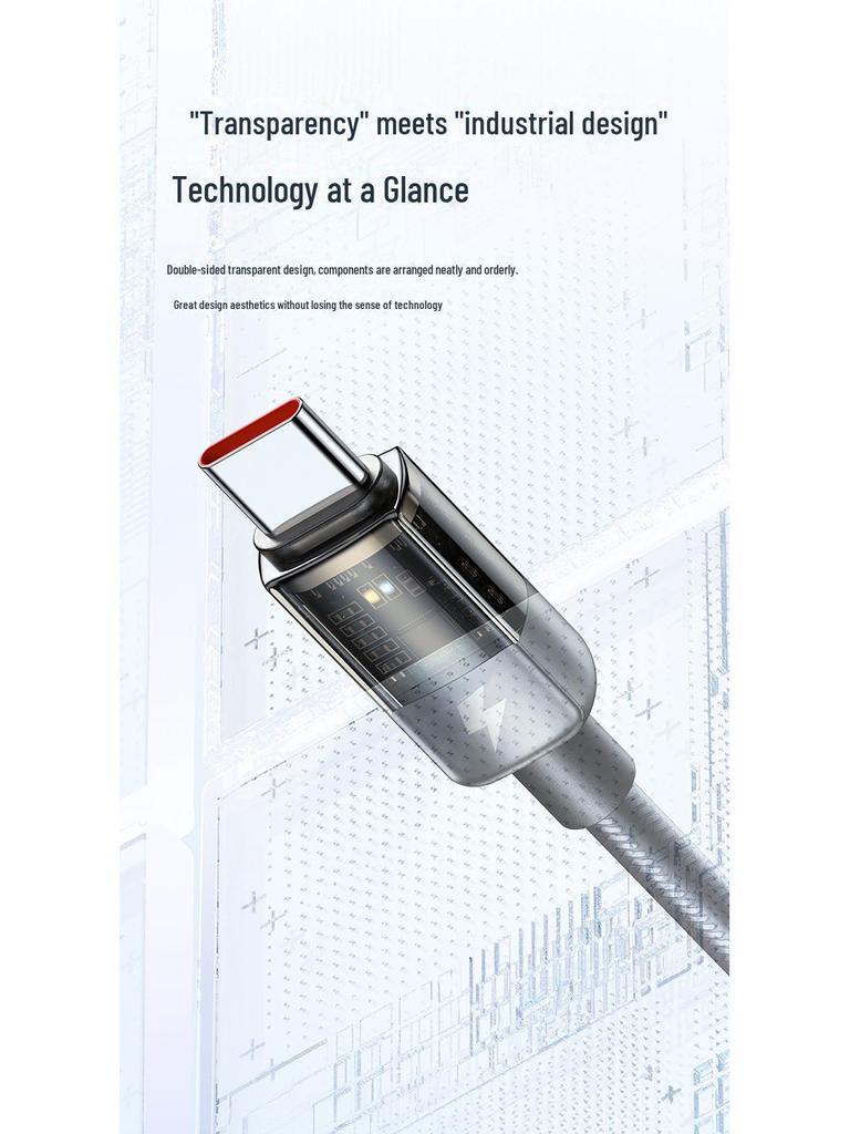 Kompatibles Dual-Typ-C-Schnellladekabel für Apple 16/15 & Huawei-Handys, Intelligente Abschaltung, C zu C PD.