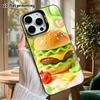 Phone Case: 2D Flat Design, Suitable for iPhone 18 17 16 15 14 13 Pro Protective Case, Clay Hamburger, Perfect Christmas and Halloween Holiday Gift