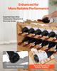 Rack de Vinhos Modular Empilhável para 72 Garrafas, 8 Níveis, Rack de Armazenamento de Vinhos de Chão Autoportante, Prateleira de Exibição de Vinhos Resistente, Prateleiras Sem Oscilação, Fácil