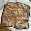 New fashion high-end silk scarf sunscreen women's printed square scarf versatile light luxury silk scarf hair accessories temperament scarf