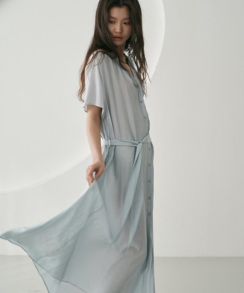 Dijainowol Robe Long Dress_Windy Blue