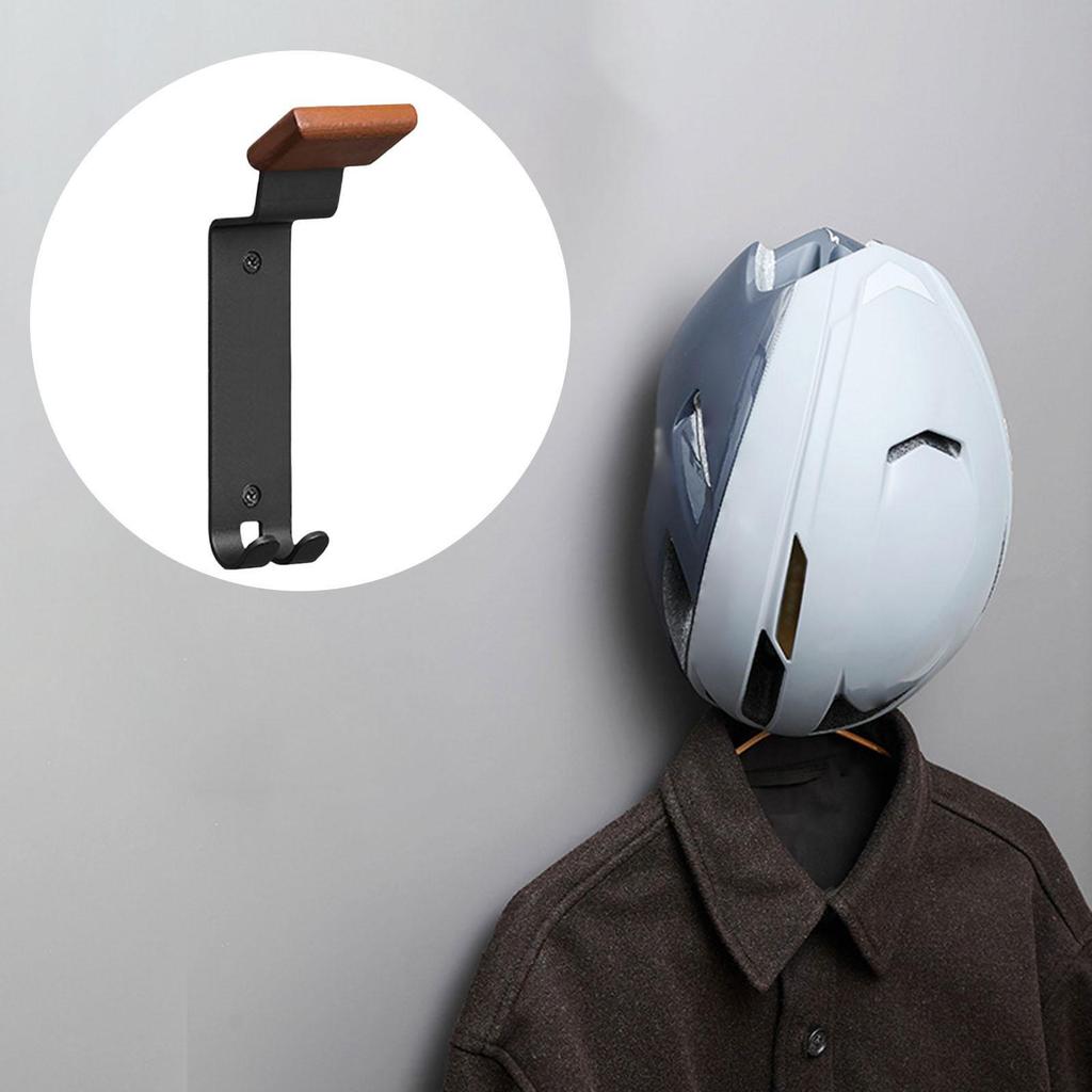 Helmet Holder Wall Sturdy Easy To Install with Hanger for Coats Football Baseball Gear