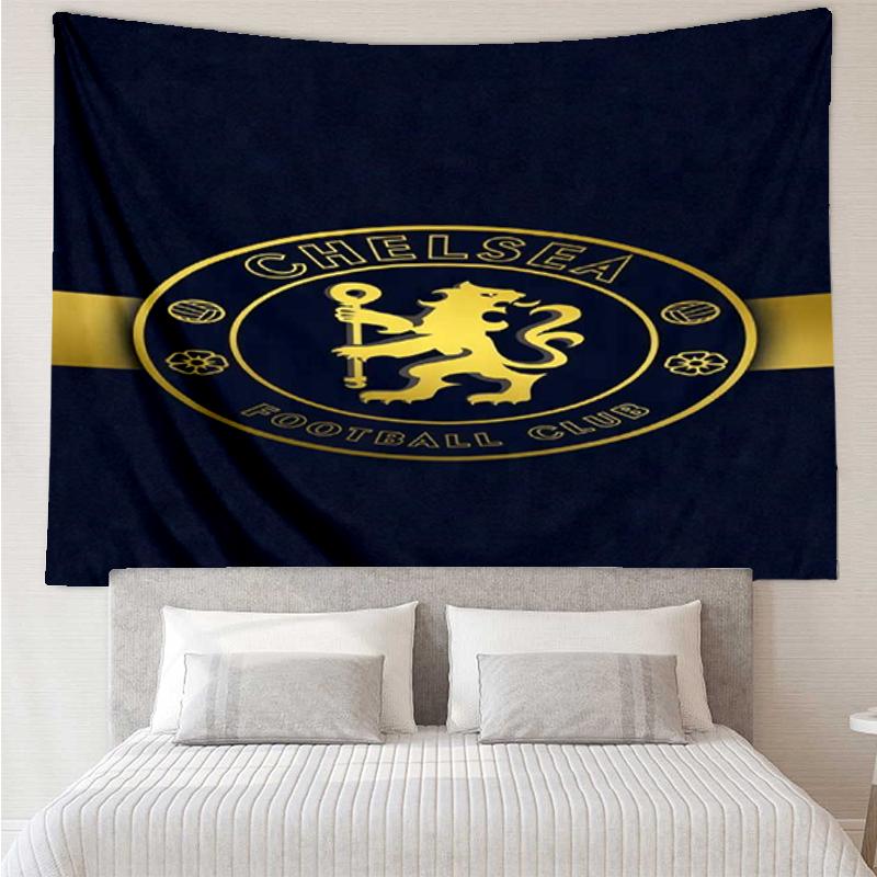 Chelsea Football Club Print Tapestry, Backdrop, Easy Setup, Ideal for Bedroom, Office & Living Room, with Aesthetic Wall Hanging Decor.