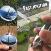 1/2pcs Camping Survival Solar Lighter Waterproof & Windproof Fire Starter EDC Outdoor Emergency Multi Functional Tools