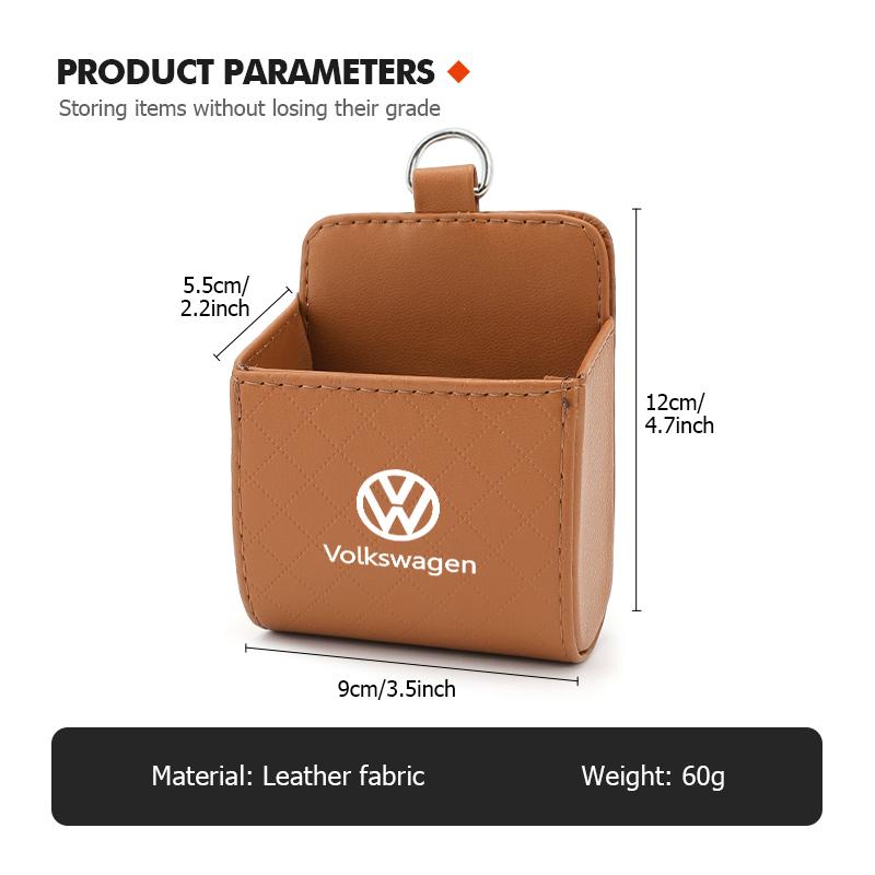 Leather Car Seat Door Storage Box Phone Sunglasses Holder For Volkswagen VW Golf 4 5 6 7 Polo Jetta Sagitar Magotan Passat B5 B6 TGF8