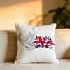 Britische Künstlerische Flagge Quadrat Doppelseitig bedruckte Kissenhülle Schlafzimmer Nachttischkissen Sofakissenbezug