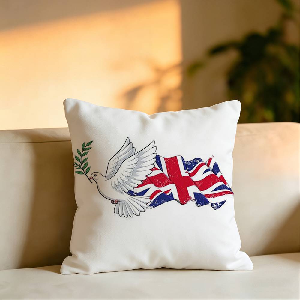 Britische Künstlerische Flagge Quadrat Doppelseitig bedruckte Kissenhülle Schlafzimmer Nachttischkissen Sofakissenbezug
