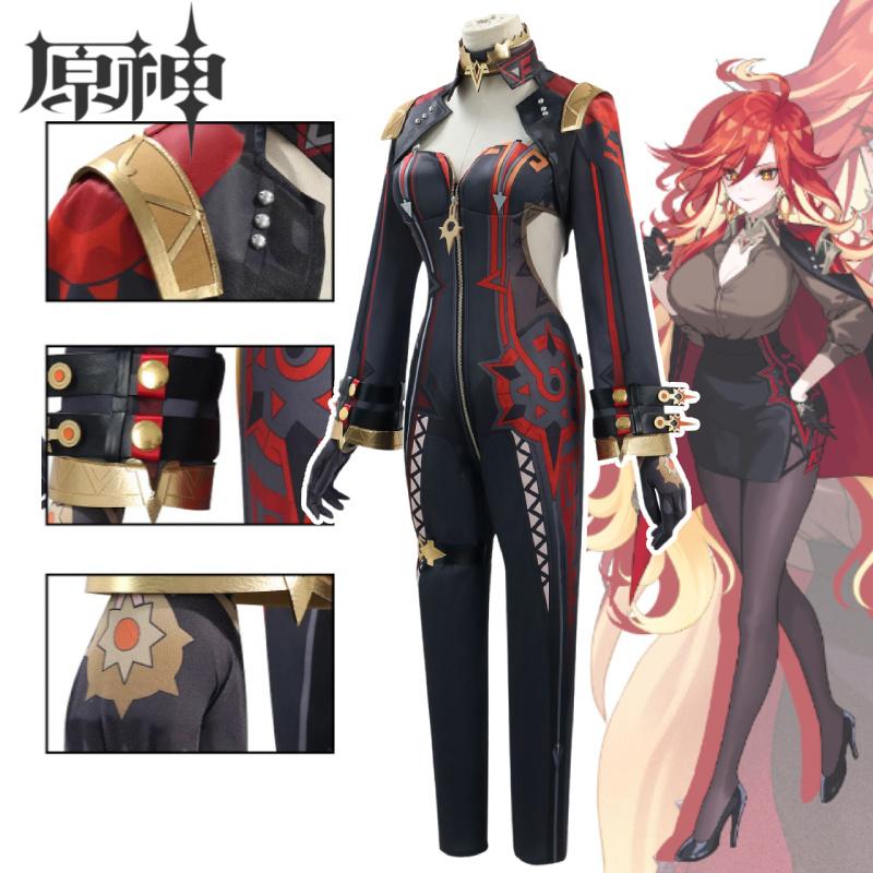Impact Genshin Mavuika Pyro Archon Cosplay Costume Anime Game Role Party Play