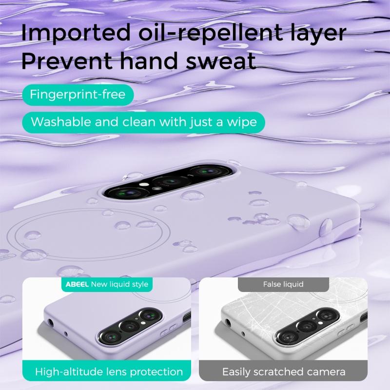 Liquid Silicone Invisible Magnetic Case For Sony Xperia 1V 1VI 1VII Baby Skin Touch Wireless Charging Soft Shockproof Case Cover