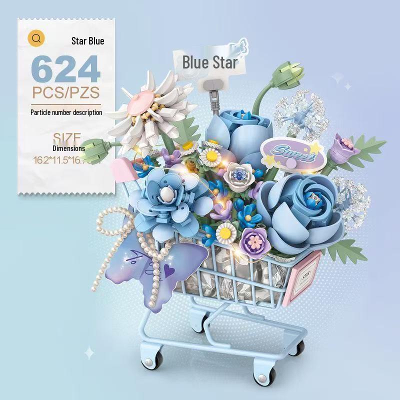 Sakura Bonsai Succulent Flower Building Blocks - Lego Compatible Ornament Gift