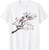 Bird Watching Nature Animal Vintage Blossom Chickadee T-Shirt