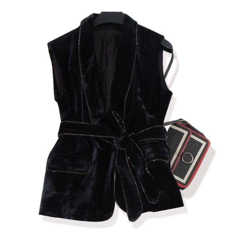 

Koudan Tower Tip Elite King Rhinestone Chic Vest Black 4XL