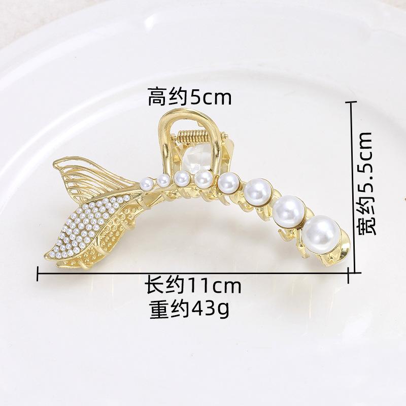 Fashion Disc Hairpin Shark Clip Large Hair Volume Multi-French Grab Clip Women'S Premium Sense Back Head Hair Accessories Head Accessories