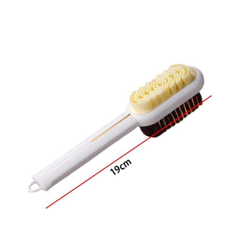 Portable Double Sided Cleaning Brush Long Handle Convenient Shoes Brush Multi-functional Washing Brush Household