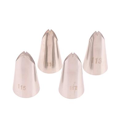 #112 #113 #114 #115 Leaf Shape Piping Nozzle 4 Pcs Set Pastry Icing Tips For Cake Cream Decorating Baking Diy