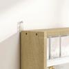 Wall display case for collections with 4 height-adjustable shelves and 2 sliding glass doors