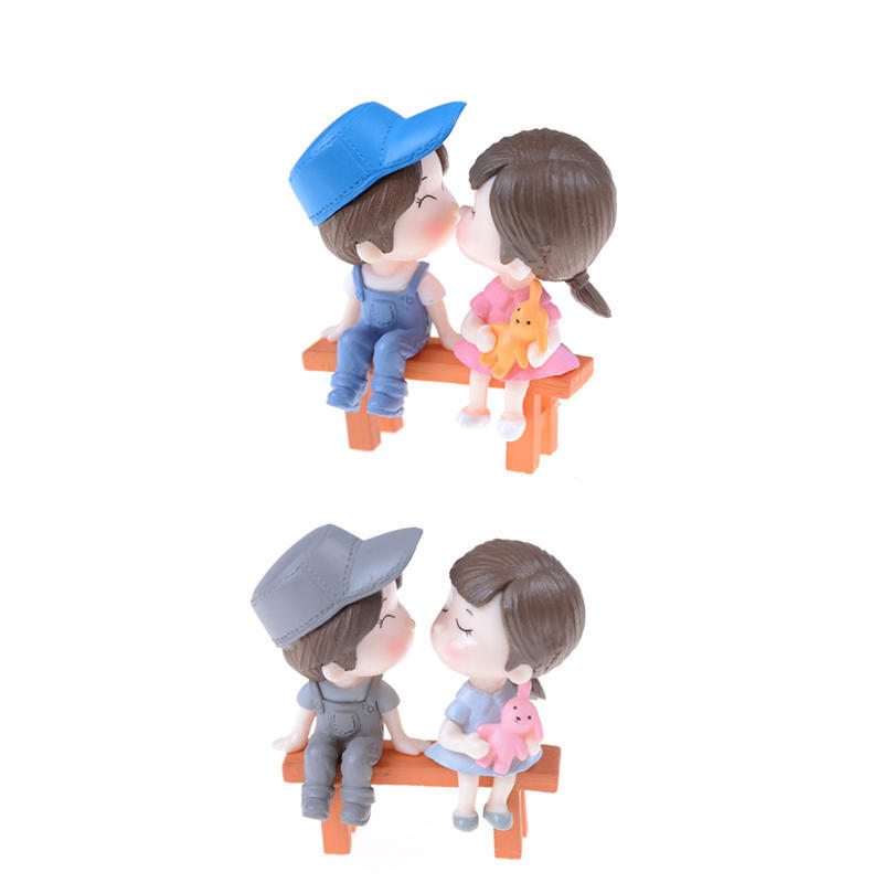 3Pcs/Set Lovers Miniature Landscape Ornaments Garden Bonsai Dollhouse Decoration