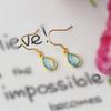 European Style Water Drop Opal Earrings
