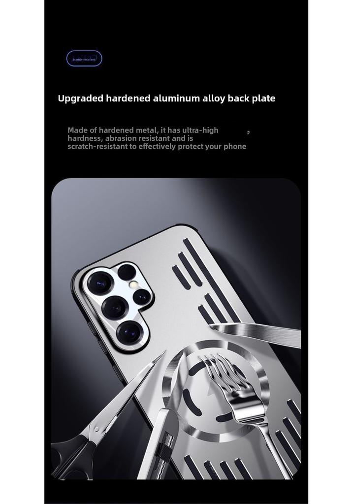For Samsung Galaxy S26 Ultra Case Hard Metal heat dissipation magnetic Protective back cover for Samsung S26 S25 Plus Edge Shell