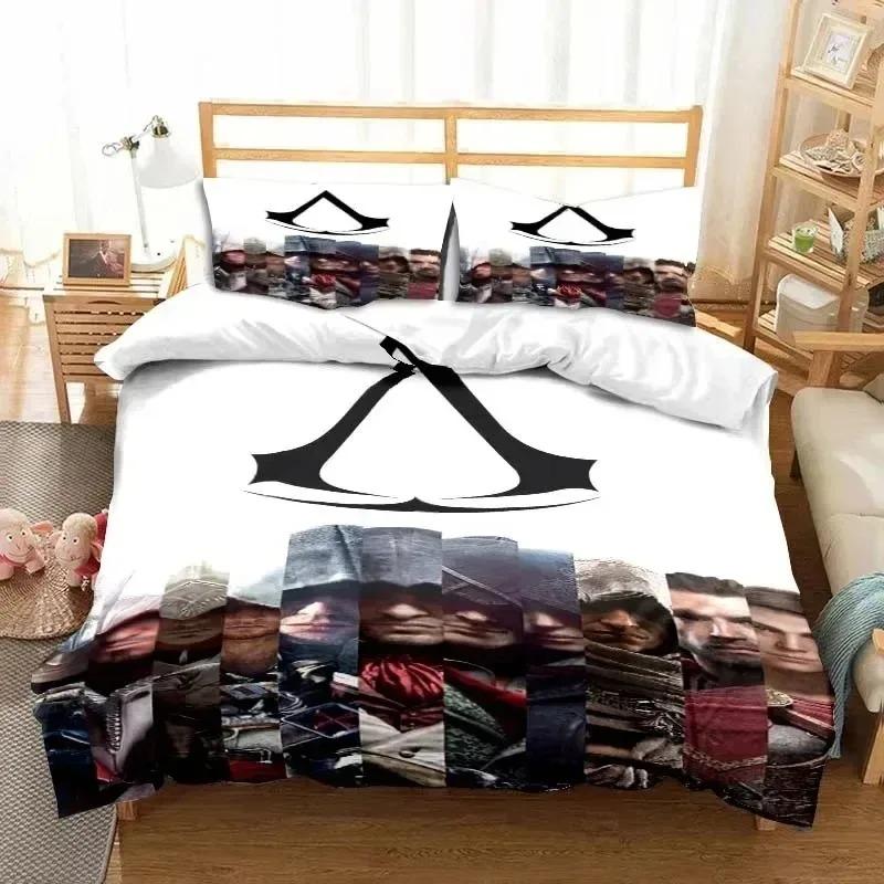 Comforter New Game A-Assassin S Creed Art Bedding Set Gamer Adult Boys Bedroom Single Double King Size Comforter Boys Gift