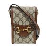 [Pre-Owned] Horsebit 1955 Logo Canvas And Leather Phone Bag - Very Good #1WA0VZG
