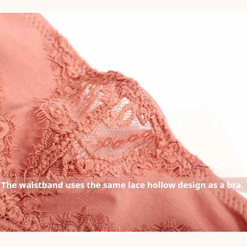 Francouzský styl Bezdrátová krajková souprava Spodní prádlo Kalhotky Dámské Sexy Čistá touha Push-up podprsenka Pohodlné k pokožce šetrné Trojúhelníčkové kalhotky