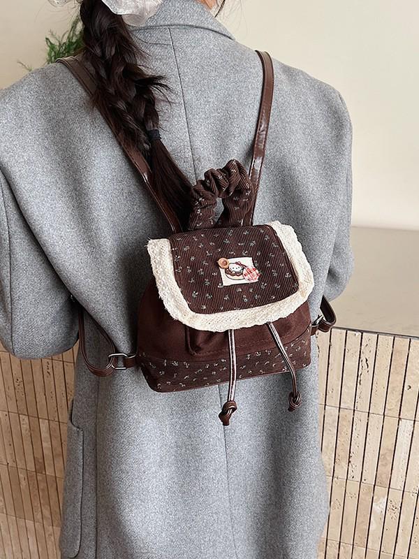 Lolita Bunny Lace Backpack - Autumn Korean Style Women's Casual Versatile Bag