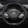 Suede Genuine Leather Steering Wheel Cover for Rising Auto F7, ER6, MARVEL R, R7