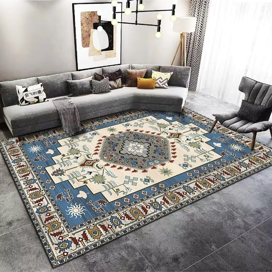 

Ковер для гостиной, грязеотталкивающий ковер, домашний диван, журнальный столик, ковер для спальни и противоскользящая подкладка 200 * 300cm озеро синий
