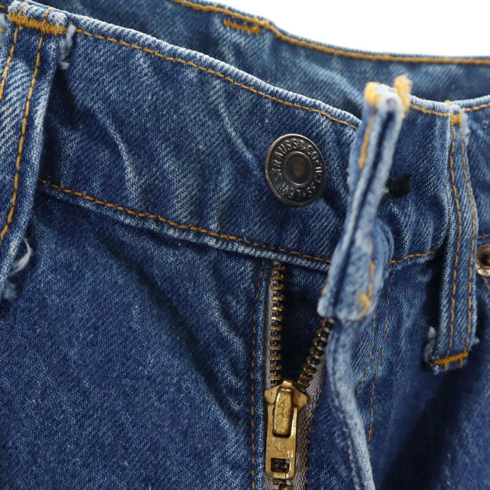 Levi's Calças de ganga retas 42 Talon Vintage anos 80 Masculinas Usadas