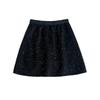 Winter Sparkling Starry High-Waisted Wool Blend Skirt with Silver Flakes