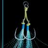 Iron Plate Double Hook with Luminous Kevlar Line – Anti-Bite for Big Fish: Mackerel, Seabass, Black Carp, Slow Retrieve Sea Fishing.