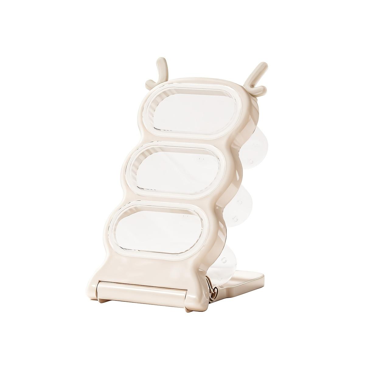 

3 Compartment Tilting Pen Holder Desktop Stationery Organizer Makeup Brush Storage Box For Office School Home Use
