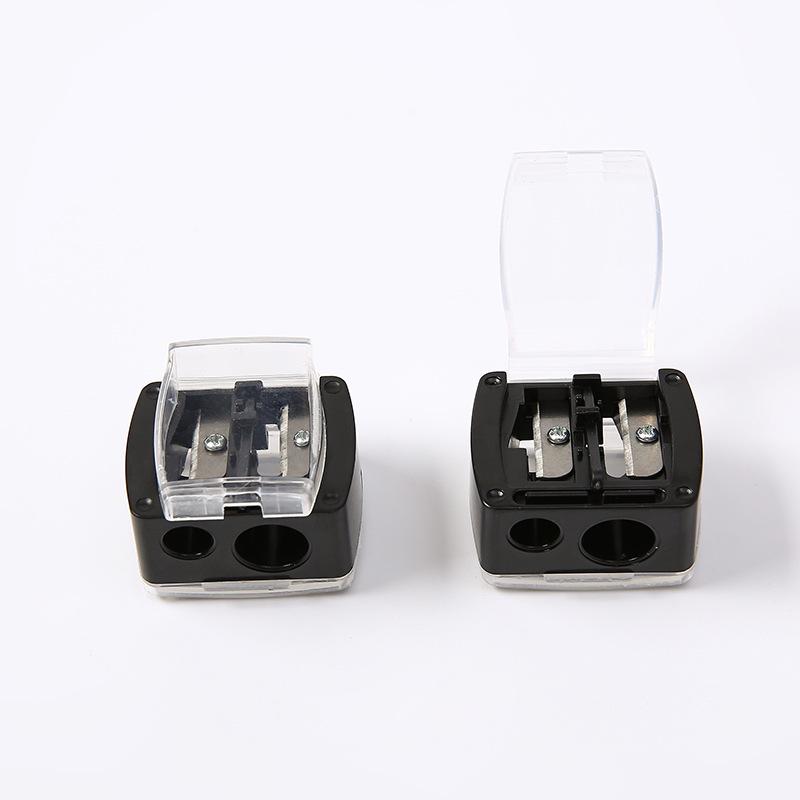 Dual-Hole Eyeliner & Eyebrow Pencil Sharpener with Lid