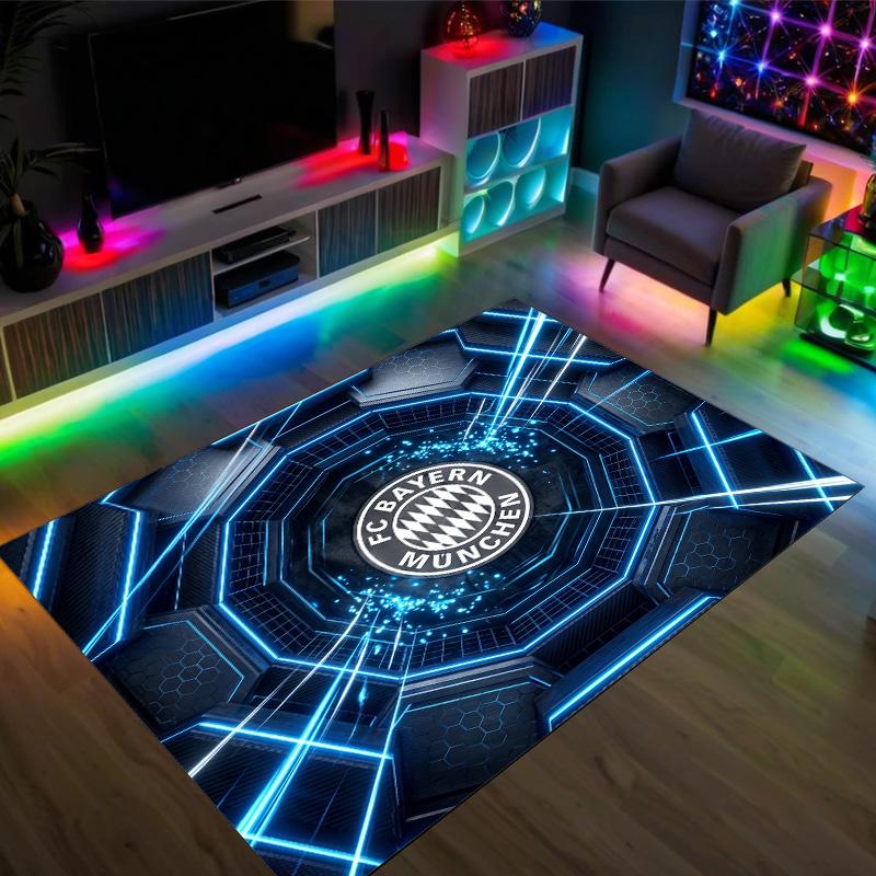 Tappeto in velluto di cristallo con design Bayern Monaco Accogliente Non?Tappeto Stampato Antiscivolo per Camera da Letto Soggiorno Ingresso