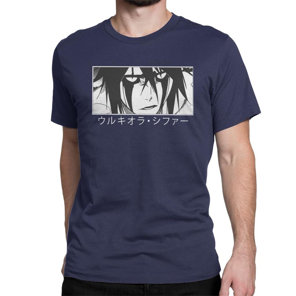 Ulquiorra Cifer Anime Bleach T Shirts Men's Cotton Funny T-Shirt Crew Neck Tee Shirt Short Sleeve Clothing 4XL 5XL 6XL