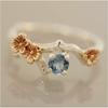 1Pc Fashion Inlaid Synthetic Zircon Fashion Ring