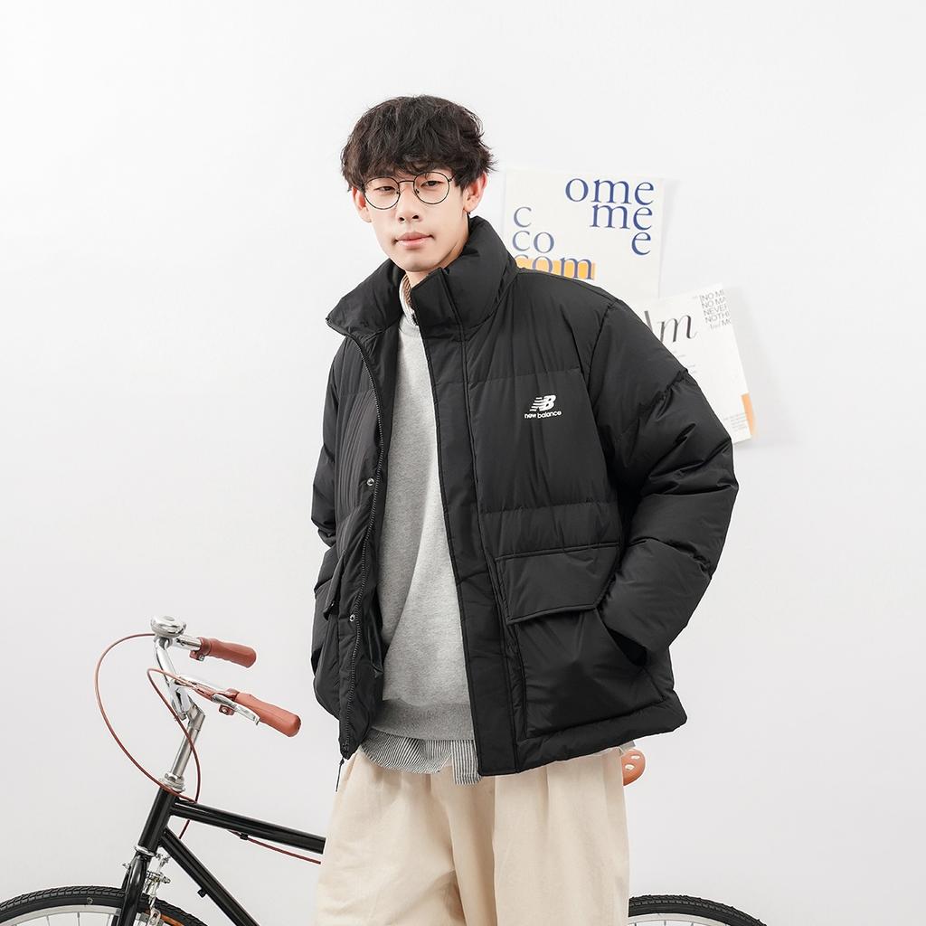 New Balance Logo Print Warm Jacket Asia Sizing 'Black' Unisex AMJ14309-BK